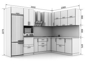 Кухня с размерами — проекты - фото №2